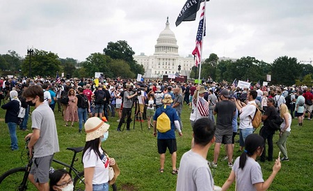Capitol Police and National Guard on alert as protesters arrive for DC rally