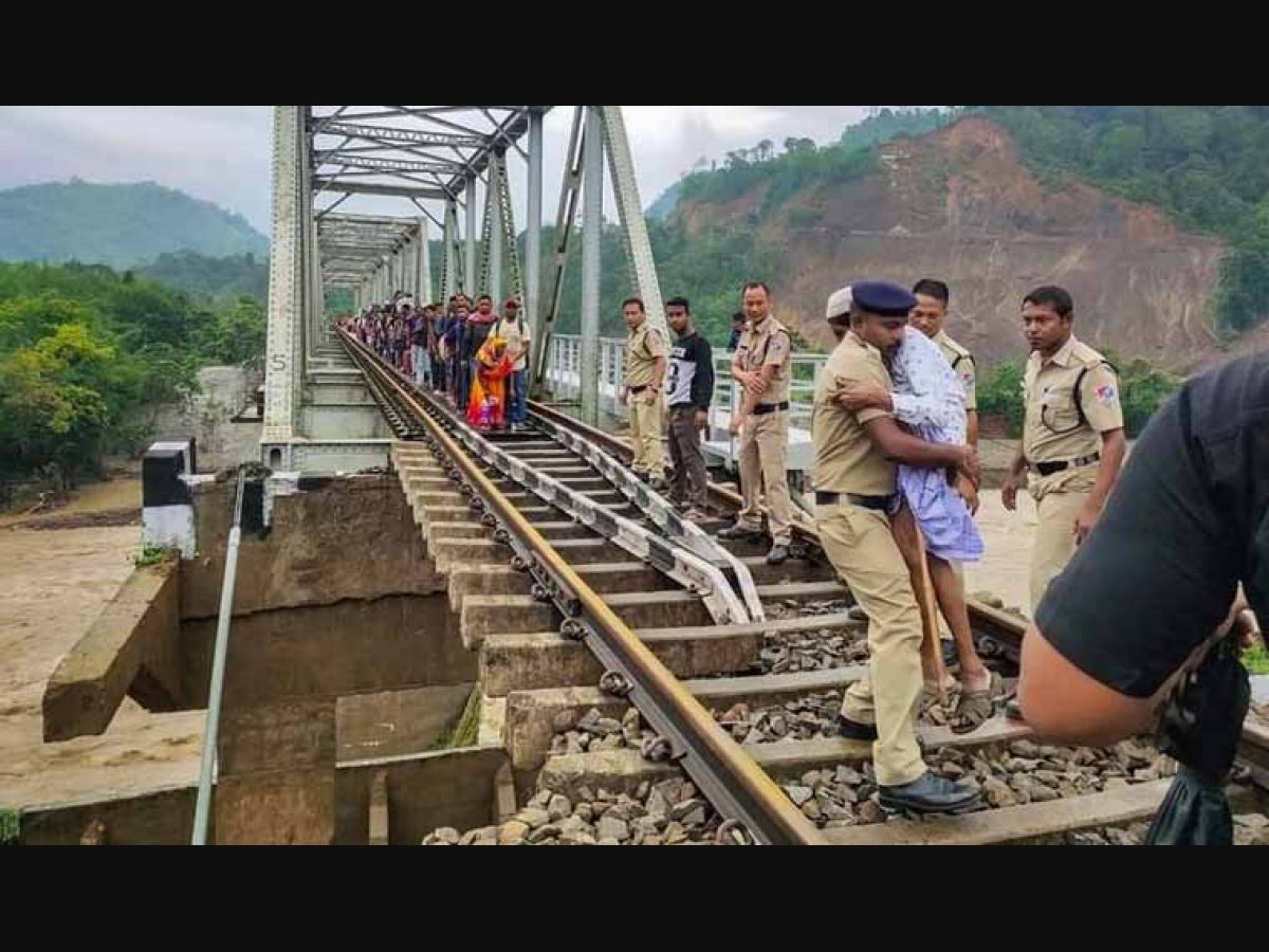 Assam floods hit road, rail movement