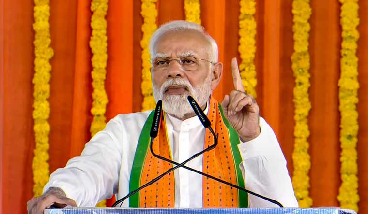 Gujarat: Modi launches projects, takes a dig at Congress-led UPA govt