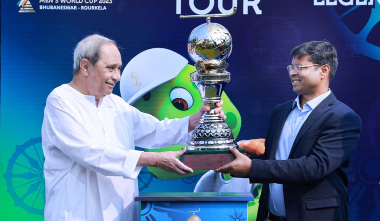 Odisha CM Naveen Patnaik launches the trophy tour of FIH Odisha Hockey Menâ€™s World Cup