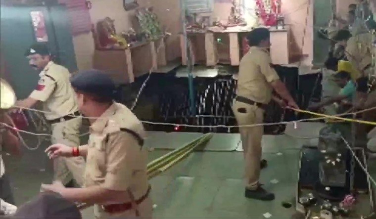 Several feared trapped as stepwell collapses at temple in Indore