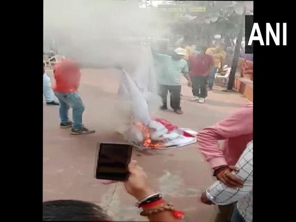 Bajrang Dal men set on fire 'Pakistani food fest' banner from Gujarat restaurant