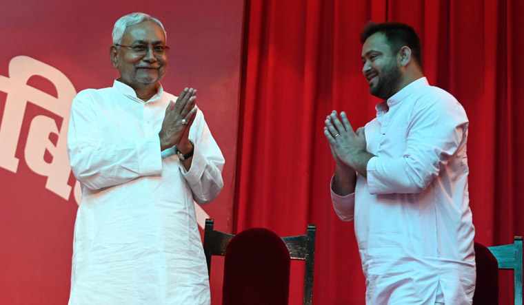 Nitish sworn-in as Bihar CM for eight time, Tejaswi deputy