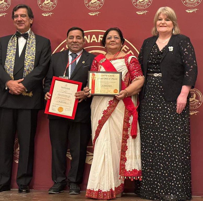 Dr Sadhna awarded with Grand Star of Oxford University