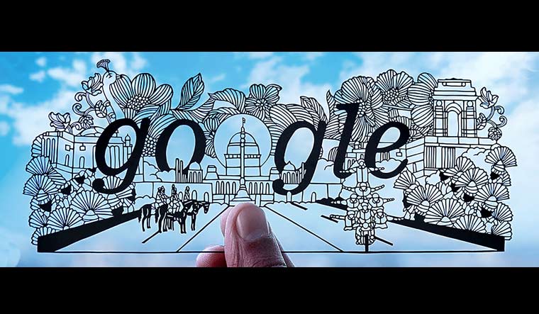 Google marks 74th R-Day with doodle based on hand-cut paper art