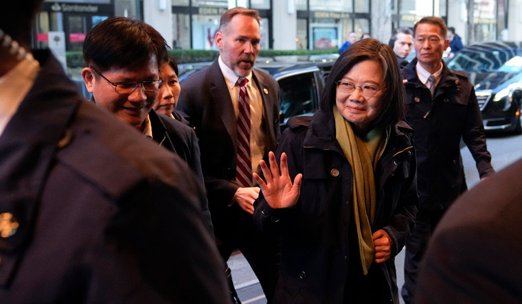 'China deliberately raises tensions, but Taiwan responds calmly': Tsai in New York