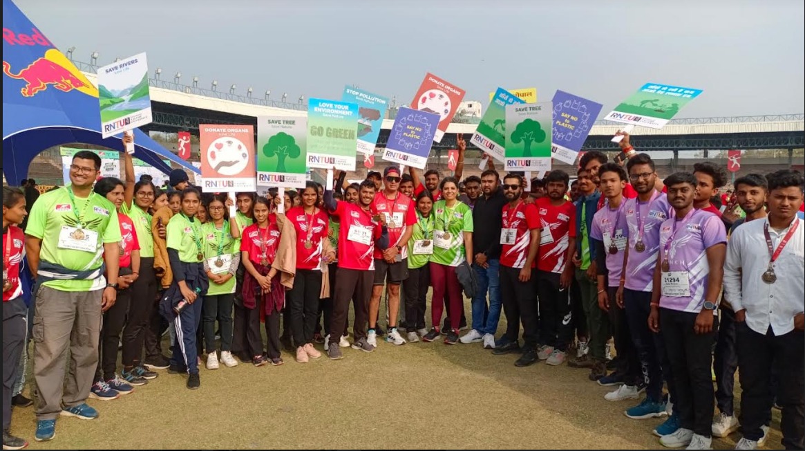 Rabindranath Tagore University participates in Wings MP Marathon