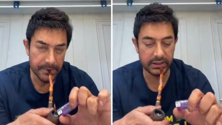 Aamir Khan smokes a pipe in live video, answers 'why he danced at Ambani bash but not at his own daughter's wedding'