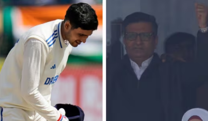 Shubman Gill's father can't control emotions as son bows to him after smashing 4th century in 5th Test vs England